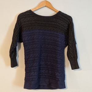Two Toned 3/4 Quarter Length Sweater